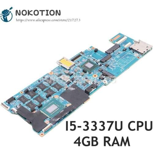 NOKOTION 11246-1 LGS-1 MB 48.4RQ01.011 04X0848 For Lenovo Carbon X1 Laptop Motherboard SR0XL I5-3337U CPU 4GB RAM