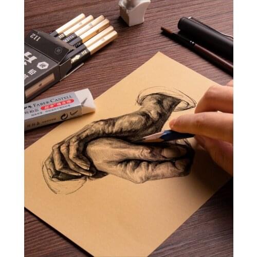 New 50 Sheets A5 Vintage Kraft Paper Writing Letter Stationery Note Craft Paper Painting Packaging Letter Paper Writing Supplies