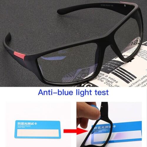 Anti Blue Light Glasses Frame For Men Women Clear Lens Computer Gaming Eyeglasses Black Sport Eyewear Spectacles E1906