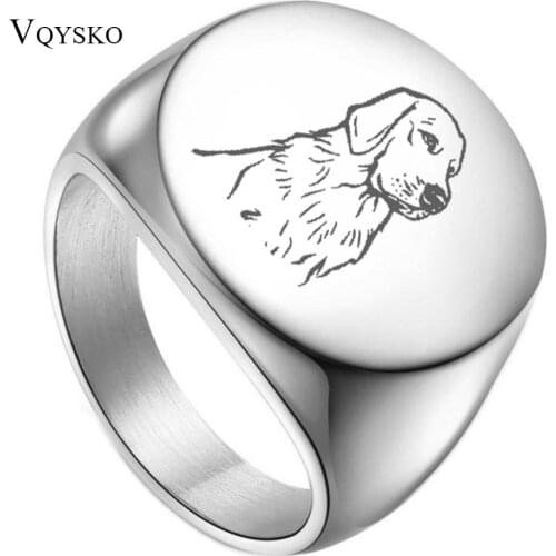 Free Engrave Mens High Polished Signet Solid Stainless Steel Fashion Mans Ring 316L Stainless Steel Biker Unique Ring for Men