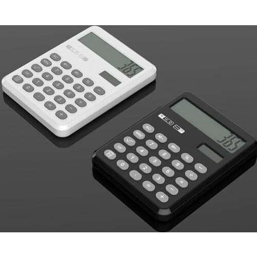 Calculator Push-pull 6.5 Inch LCD Writing Tablet Drawing Pad 12 Digits Display with Stylus Pen Erase Button Lock Function