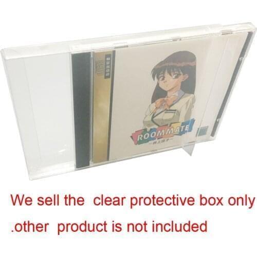 50pcs Transparent clear protective storage box case for Sega Saturn SS game carrtriage box Retail Box protect 1CD