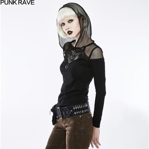 Женские футболки с капюшоном PUNK RAVE China At AliExpress