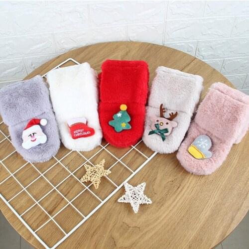 Childrens Scarf Autumn And Winter Cute Imitation Rabbit Fur Baby Boys And Girls Furry Cartoon Christmas Warm Kids Scarf WT636