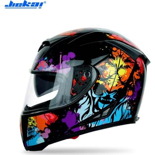 New arrive JIEKAI Motorcycle Helmet Men/women Full Helmet Motocross Off Road Racing Helmet Capacete Moto Double Lens Moto helmet