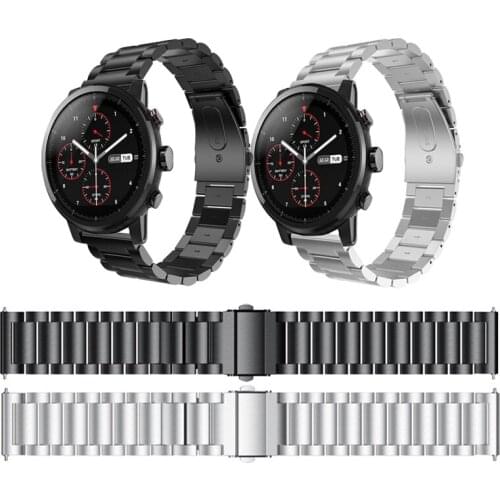 Replacement Metal Strap for Xiaomi Huami Amazfit Stratos 2 2S PACE Smart Watch 22mm Wrist Strap Bracelet Watchband Drop Shipping