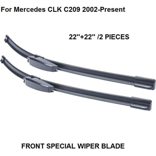Windscreen Wiper For Mercedes CLK C209 2002-Present 22''+22'' Auto Wipers Blade Accessories Windshield