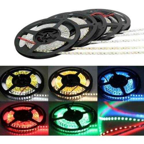Led strip lights 12v 2835 smd 24v 60 120 beads 240beads 5m length advertising led strip