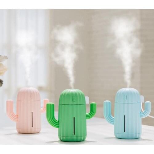 Ultrasonic Mist Humidifier Air Purifier Diffuser Mini Cactus Model Ultrasonic USB Aroma-Diffuser Mute Home Office Air Humidifier