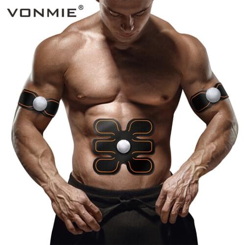 VONMIE EMS Abdomenal Arm Massager S4B04 Electroestimulador Vibrating Slimming Belt Home Sport Fitness ABS Health Tens Machine