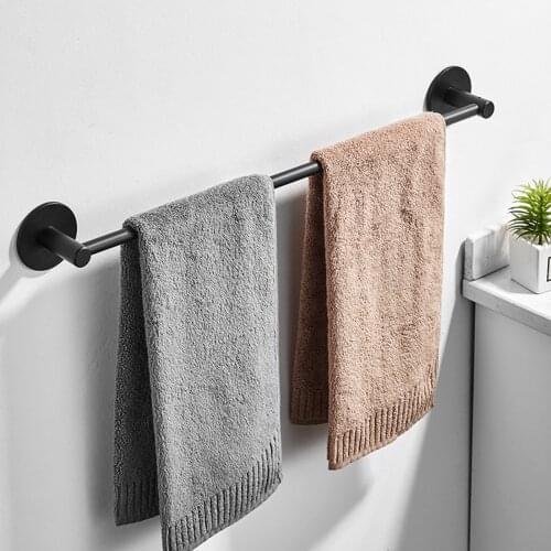 Towel Bar Bathroom Towel Holder Kitchen Dishes Cloth Hanger No Drill Aluminum Rustproof Wall Mount Rack JS22