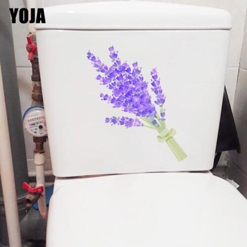 YOJA 11.8*22.8CM Cartoon Purple Bouquet Girl Bedroom Wall Sticker Decal Home Room WC Toilet Decor T1-0928