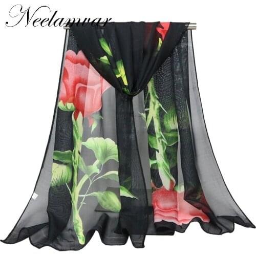 Cachecol new 2019 fashion style polyester chiffon silk scarves women headband sunscreen spring autumn accessories kerchief