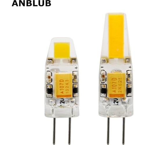 ANBLUB G4 LED COB Lamp 1W 2W Bulb AC DC 12V 220V Candle Silicone Lights Replace 20W Halogen for Chandelier Spotlight