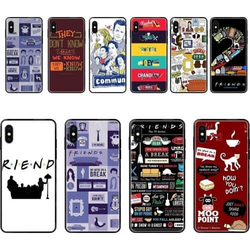 Friends Tv Show Skin For Xiaomi Mi Note A1 A2 A3 5 5s 6 8 9 10 SE Lite Pro Ultra Awesome Black Soft TPU Case Accessories