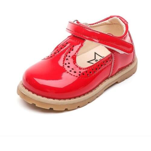 Kids Shoe Girls 2021 spring and autumn New Princess Single Shoes Girls Patent Leather Princess British Retro Leather Boys Shoes