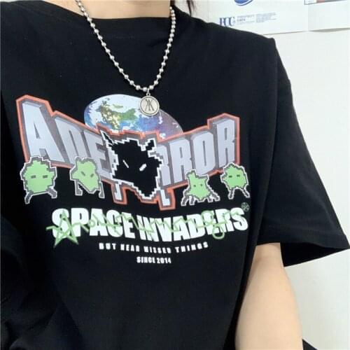 Oversized t shirt Punk harajuku valentine Short sleeve HIp hop Kawaii y2k Tops vintage dropshipping bf print streetwear clothes