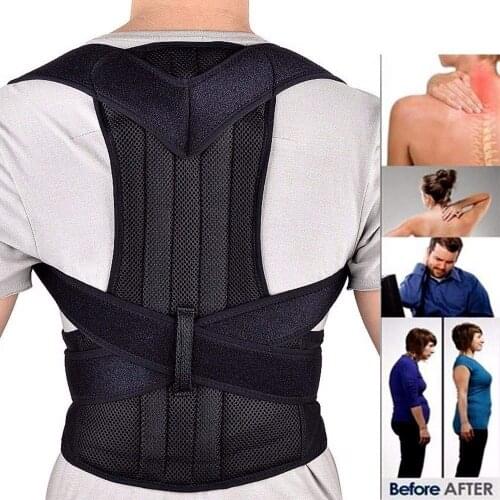Hot Sale Adjustable Adult Corset Back Posture Corrector Therapy Shoulder Lumbar Brace Spine Support Belt Posture Correction
