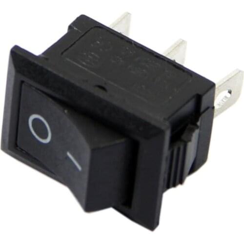 Terminal Snap-in On-Off Boat Switch Black Rocker 3 Pin AC 6A/250V 10A/125V