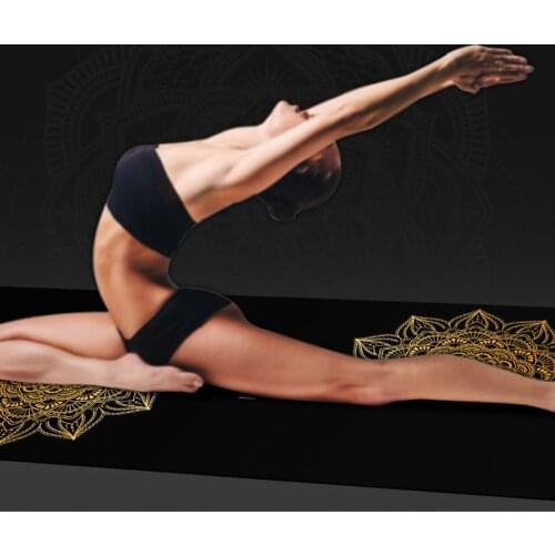 High Quality Pu Natural Rubber 5mm Yoga Mat Non-slip Widen Yoga Mat With Position Line Gym Fitness Mats Yoga Pads Carpet mat