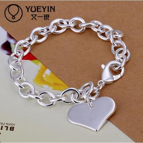 Exaggerated rough Bracelet silver plated bracelet for women men unisex jewelry hand chain H278 Cheap Luxurious