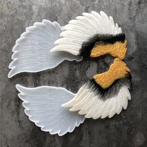 Wing coaster diy uv resin pottery clay jewelry mold accessories tray cup jewelry decoration mold