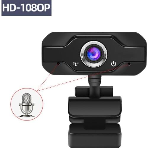 1080P USB Camera Mini Computer PC WebCamera with Microphone Rotatable Cameras for Live Broadcast Video Calling Conference