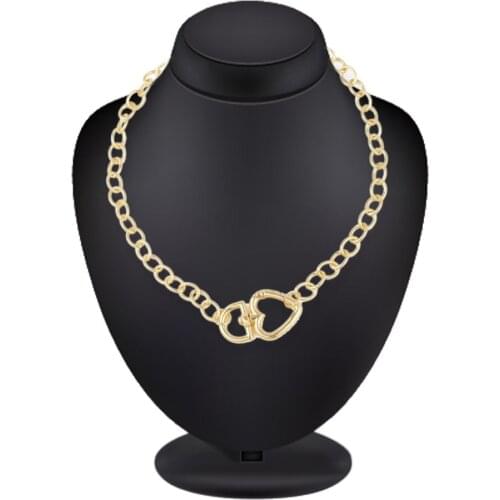 Fashion Luxury Color Copper Beads Peach Heart Necklace Women paragraph clavicle Necklace Pendant Necklace Fine Jewelry Durable