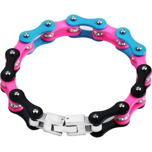 For Mens punk rock motorcycle Bracelets 316L stainless steel Bangles Fashion Jewelry biker bicycle bracelet Jewelry wholesale