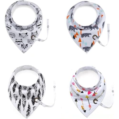 Baby Bibs Cotton Infant Feeding Towel Bibs Cartoon Newborn Girls and Boys Toddler Triangle Scarf Bandana Cute Burp Cloths
