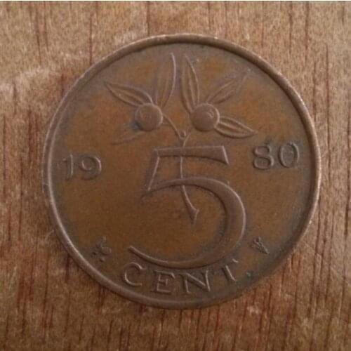 Netherlands 5 Cents Queen Juliana Coins Eu Edition Europe 100% Real Original Used Coin Old Random Year