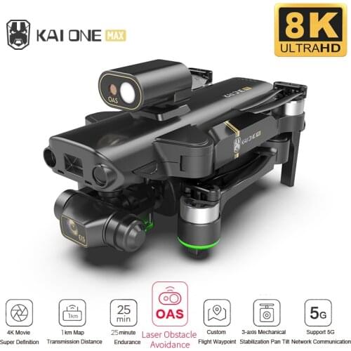 NEW Drone KAI ONE MAX 8K HD Camera GPS Brushless 3 Axis Gimbal Professional Anti-Shake Photography Foldable Quadcopter Toy GIFTS