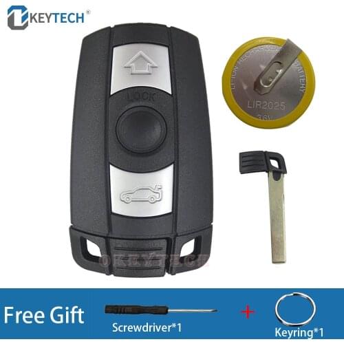 OkeyTech 3 Buttons Replacement Remote Car Key Shell Case For BMW 1/3/5/6/7 Series E60 E90 E92 E70 E71 E72 E82 E87 E88 E89 X5 X6