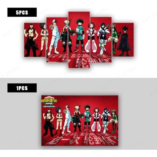 Posters And Prints Boku No Hero My Hero Academia Anime Pictures On The Wall Canvas Painting Art Decoration Home Decor Cuadros