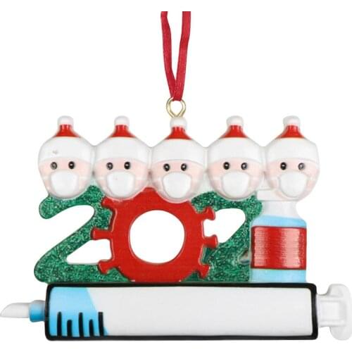 2021 Family DIY Resin Christmas Ornament Handwritten Name Snowman Xmas Tree Hanging Pendant christmas decorations for home