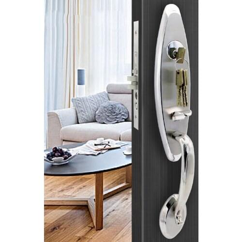 Luxury Decoration Villa House Stainless Steel 304 Main Door Handle Interior Wooden Door Bedroom American Lock Handle
