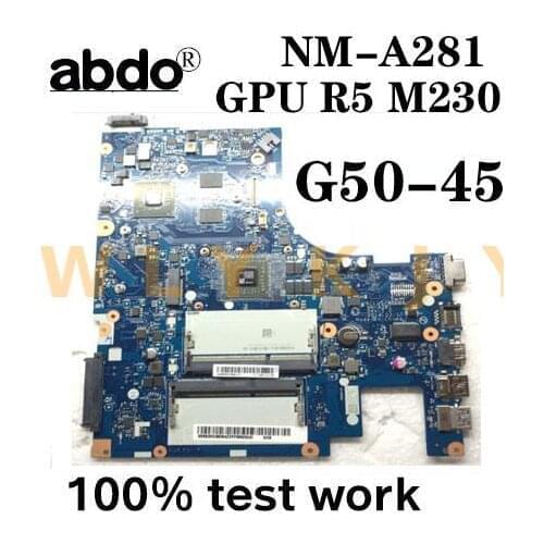 NM-A281 mainboard For Lenovo G50-45 laptop motherboard ACLU5/ACLU6 NM-A281 AMD CPU A8 GPU R5 M230 2GB Test work 100% original