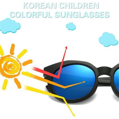 Frosted Korean Childrens Fishing Sunglasses Baby Trend Sunglasses Colorful Reflective Lenses Anti Ultraviolet Sunglasses UV400