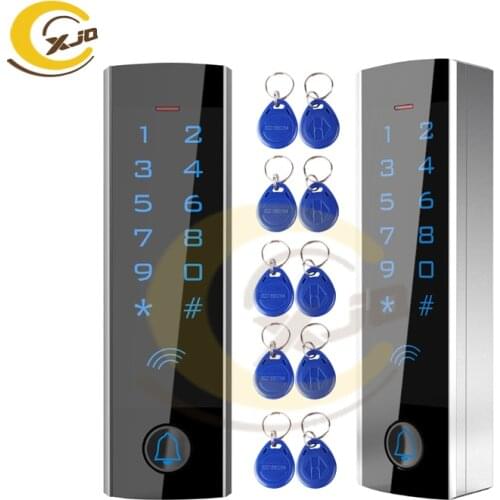 XJQ 125KHZ/13.56MHZ Metal case, anti-vandal Digital backlit touch keypad Multi-function standalone access control and reader