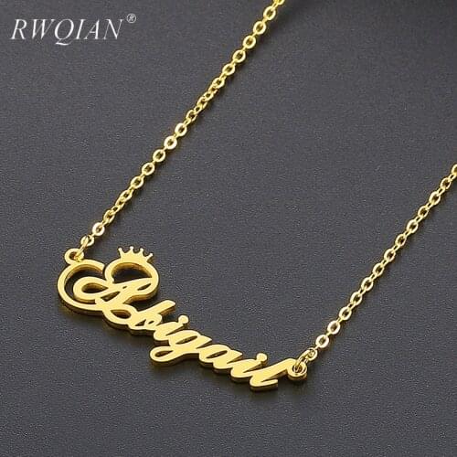 "Abigaill" Pendant Necklace for Women Custom Name Necklace Rose Gold/Gold/Silver Color Personalized Chain Necklace Mom Gifts
