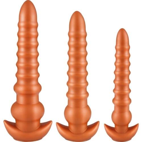 Liquid Silicone Huge Anal Beads Male Prostate Massager Soft Anus Vagina Expander Anal Dildo SM Sex Toys For Couples Masturbator