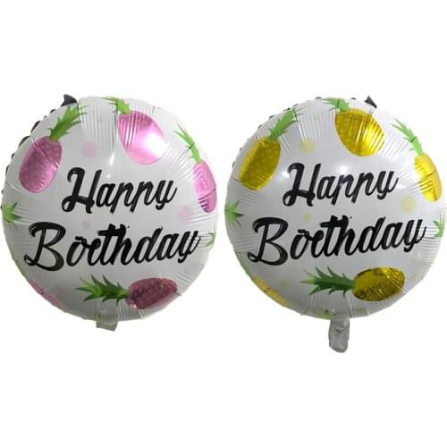 2018 new 18-inch 10 piece pineapple balloon wholesale childrens birthday party wedding decoration balloons