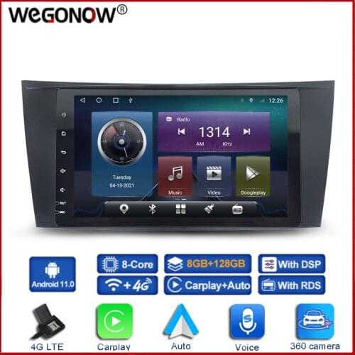 360 Camera 6GB+128GB Carplay DSP Android 10.0 Car DVD Player GPS WIFI Bluetooth Radio For Benz E-Class W211 W219 E200 E220 E300