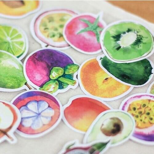 44pcs Fruit cutting design sticker as Gift Tag gift Decoration scrapbooking DIY Sticker Christmas wedding birthday gift seal