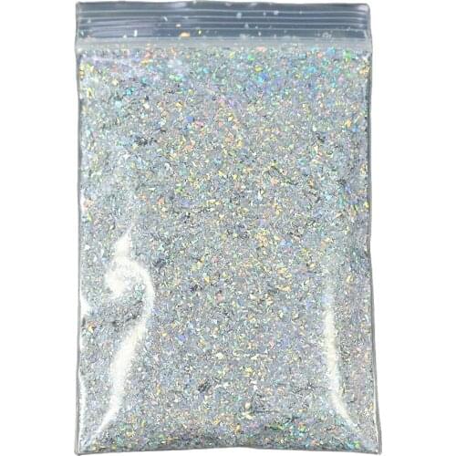 50g (2mm) Holographic Mylar Small Size Flakes Glitter Mix Solvent Resistant Polyester Laser Cut Glitter Mylar Holographic Flakes