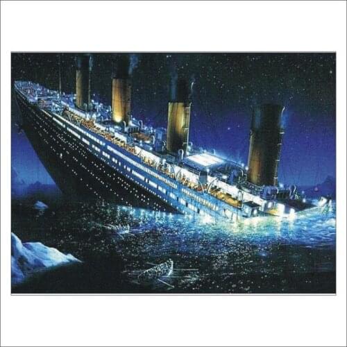 5D DIY Diamond Painting Titanic Mosaic Cross Stitch Full Square Drill 3D Diamond Painting kit Sticker Home Decoration Gifts T209