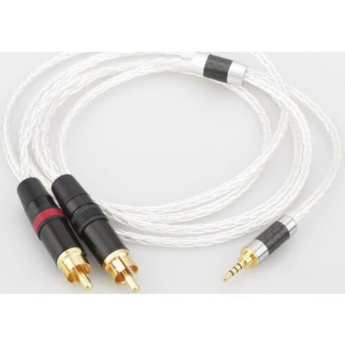 Audiocrast HC022 Hifi 2.5mm TRRS Balanced to 2 RCA Male Cable For Astell&Kern AK100II,AK120II,AK240, AK380,AK320,DP-X1 Audiocras