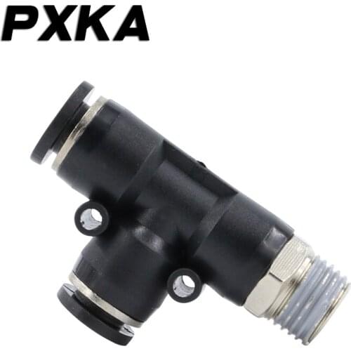 Free shipping 10PCS Air pipe quick connector PD8mm-02 threaded tee 6-01 pneumatic hose 10-03 cylinder solenoid valve fitting