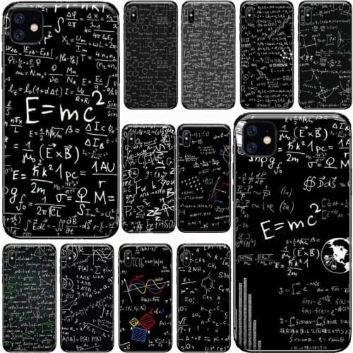 Physics Math Formula Equation Phone Case For IPhone 11 12 Pro XS MAX 8 7 6 6S Plus X 5S SE 2020 XR Silicon Back Cover Funda