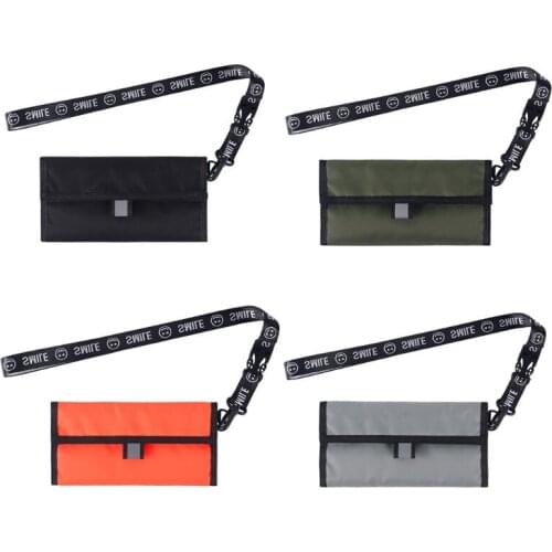 Travel Nylon Wallet Hand Purse Bag Neck Pouch with RFID Blocking Card Cell Phone Case Organizer